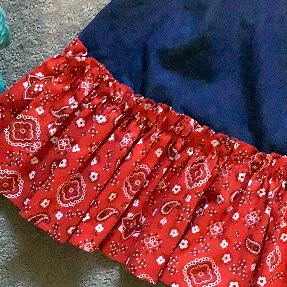 Vintage western denim ruffled skirt - Picture 4 of 5